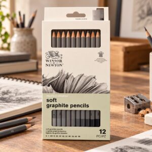 Matite Grafite Morbida Winsor & Newton Studio Collection 12 Pezzi