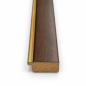 Asta per Cornice Noce Scuro con Filetto Oro Grande