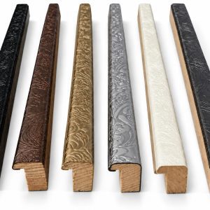 Aste per Cornici in Legno con Decoro Floreale