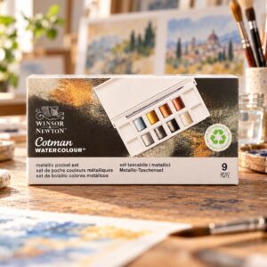 Set Acquerelli Winsor & Newton Cotman 9 Pezzi | Colori Metallici